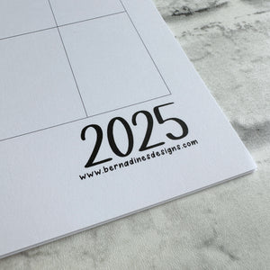 2025 Monthly Wall Calendar