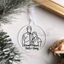 Load image into Gallery viewer, Custom Portrait Holiday Ornament - Made to Order
