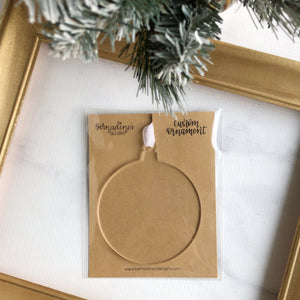 Custom Portrait Holiday Ornament - Made to Order